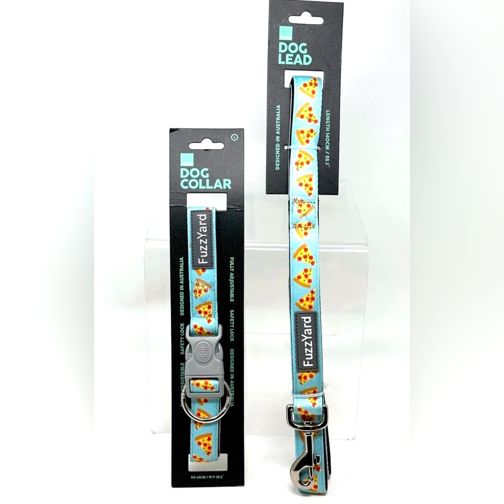 FuzzYard Pepperoni Pizza 🍕 Dog Collar and Lead Set - BRAND NEW WITH TAGS